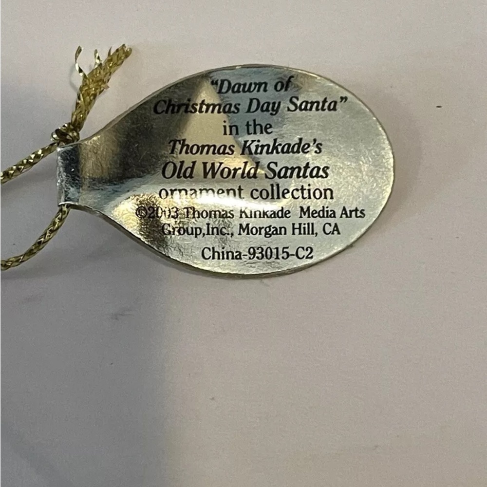 Thomas Kinkade Old World Santas Ornament Dawn of Christmas Day decoration figure - Picture 7 of 7